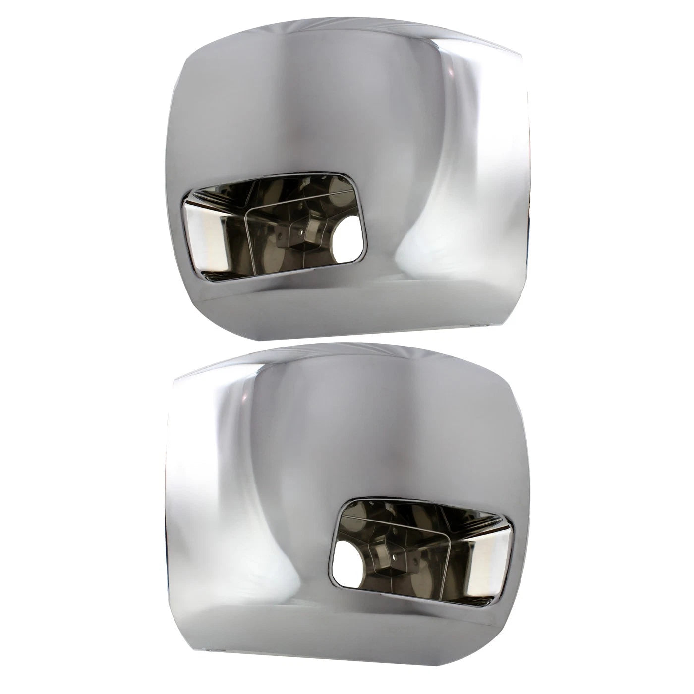 Bumper End Cap Set Chrome Front 2007-2012 Chevy Silverado 2500HD 3500HD