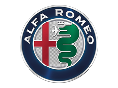 Alfa Romeo logo representing premium car parts and accessories for Alfa Romeo vehicles, including engines, fenders, bumpers, and replacement components
