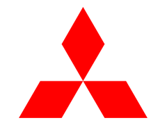 Mitsubishi logo representing genuine OEM and aftermarket Mitsubishi car parts including bumpers, fenders, headlights, and engine components
