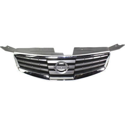 Grille for 2007-2008 Nissan Maxima Chrome Shell Black Insert
