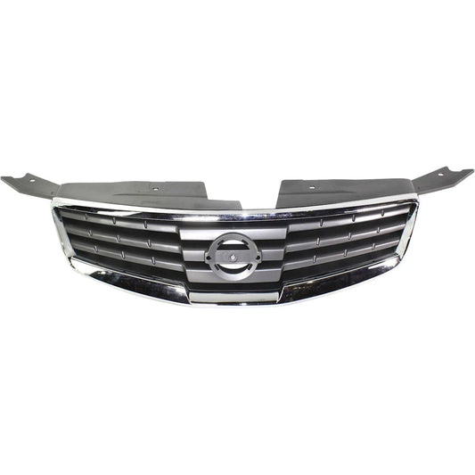 Grille for 2007-2008 Nissan Maxima Chrome Shell Black Insert