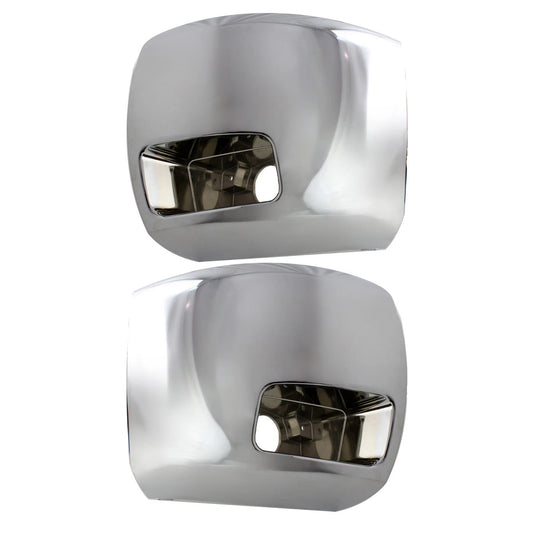 Bumper End Cap Set Chrome Front 2007-2012 Chevy Silverado 2500HD 3500HD