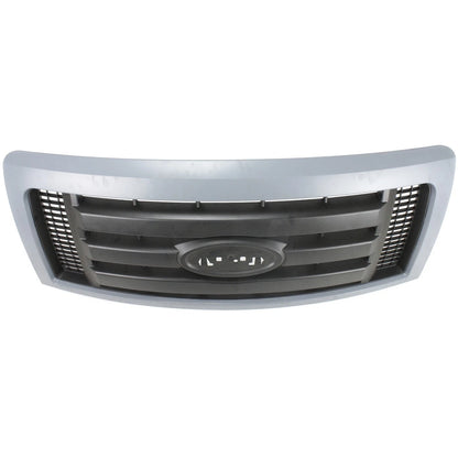 Grille for 2009-2014 Ford F-150 Gray Shell & Black Insert