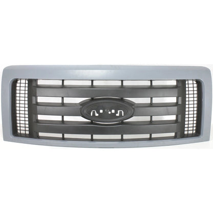 Grille for 2009-2014 Ford F-150 Gray Shell & Black Insert