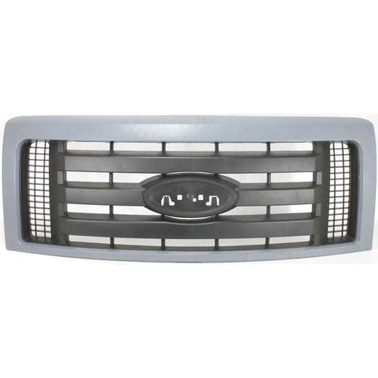 Grille for 2009-2014 Ford F-150 Gray Shell & Black Insert