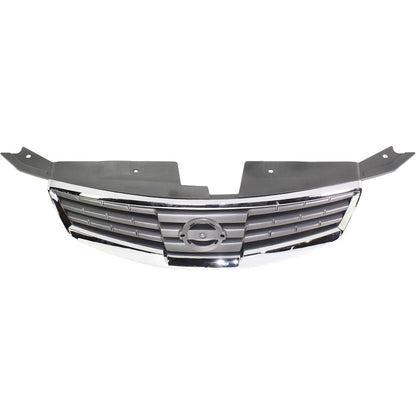 Grille for 2007-2008 Nissan Maxima Chrome Shell Black Insert